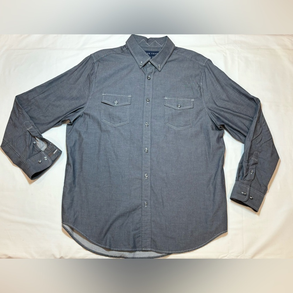 Five Four Button-Down Collar Button Front Long Sl… - image 3